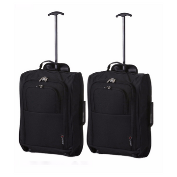 5 Cities (55x35x20cm) Lightweight Cabin Hand Luggage (x2), Approved For Ryanair/easyJet/British Airways and more!
